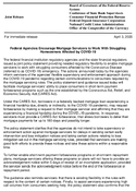 Joint ReleaseFederal Agencies Encourage Mortgage Servicers to Work With Struggling Homeowners Affected by COVID19
