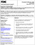 Regulatory Capital Rules Retention of Certain Existing Transition Provisions for Banking Organizations that Are Not Subject to the Advanced Approaches Capital Rules