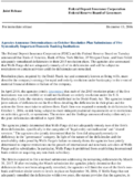Joint ReleaseAgencies Announce Determinations on October Resolution Plan Submissions of Five Systemically Important Domestic Banking Institutions