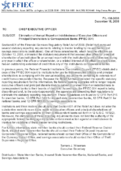Elimination of Annual Report on Indebtedness of Executive Officers and Principal Shareholders to Correspondent Banks FFIEC 004