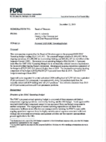 Proposed 2019 FDIC Operating Budget