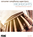 Spring 2019 FDIC Consumer Compliance Supervisory Highlights