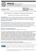 FDIC Recognizes Four Institutions for Expanding Financial Literacy