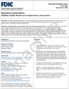 Regulatory Capital Rules Regulatory Capital Revisions to the Supplementary Leverage Ratio