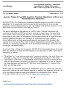 Agencies Release Annual CRA AssetSize Threshold Adjustments for Small and Intermediate Small Institutions