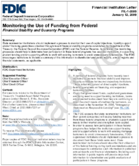 Monitoring the Use of Funding from Federal Financial Stability and Guaranty Programs