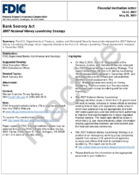 Bank Secrecy Act 2007 National Money Laundering Strategy
