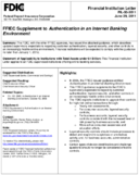 FFIEC Supplement to Authentication in an Internet Banking Environment