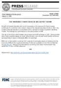 FDIC Insurance Funds Erode In 2001 Report Shows