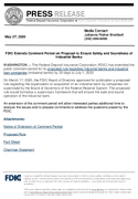 FDIC Extends Comment Period on Proposal to Ensure Safety and Soundness of Industrial Banks