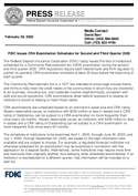 FDIC Issues CRA Examination Schedules for Second and Third Quarter 2020