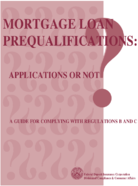 Mortgage Loan Prequalifications Applications or Not A Guide for Complying  with Regulations B and C