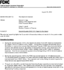Second Quarter 2012 CFO Report to the Board