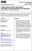 Largebank Deposit Insurance Determination Modernization Proposal Advance Notice of Proposed Rulemaking