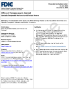 Office of Foreign Assets Control Specially Designated Nationals and Blocked Persons