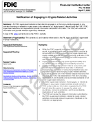 Notification of Engaging in CryptoRelated Activities