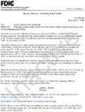 Revised Policy for Classifying Retail Credits