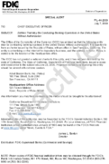 Special Alert Entities That May Be Conducting Banking Operations in the United States Without Authorization