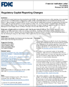 Regulatory Capital Reporting Changes