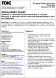 Regulatory Relief Guidance to Help Financial Institutions and to Facilitate Recovery in Additional Storm and FloodAffected Areas of Ohio and Wisconsin