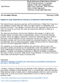 Joint ReleaseRegulators Issue Statement on Lending to Creditworthy Small Businesses