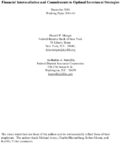 Financial intermediation and commitments to optimal investment strategies
