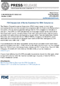 FDIC Issues List of Banks Examined for CRA Compliance