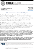 FDIC Announces Launch of Investor Match Program