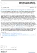 Joint ReleaseAgencies Issue Notice of Proposed Rulemaking to Shorten Settlement Cycle