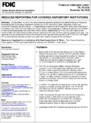 Reduced Reporting for Covered Depository Institutions
