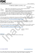 FOREIGN ASSETS CONTROL ACT Specially Designated Nationals and Blocked Persons