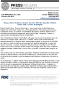 Umpqua Bank Roseburg Oregon Assumes All of the Deposits of Rainier Pacific Bank Tacoma Washington