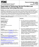 Supervision of Technology Service Providers and Outsourcing Technology Services