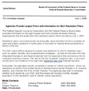 Joint ReleaseAgencies Provide Largest Firms with Information for Next Resolution Plans
