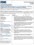 Regulatory Capital Rules Regulatory Capital Enhanced Supplementary Leverage Ratio Standards for Certain Bank Holding Companies and their Subsidiary Insured Depository Institutions