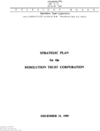 Strategic Plan for the Resolution Trust Corporation
