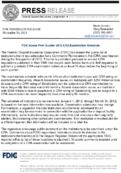 FDIC Issues First Quarter 2012 CRA Examination Schedule