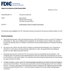 Fourth Quarter 2020 CFO Report to the Board