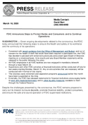 FDIC Announces Steps to Protect Banks and Consumers and to Continue Operations