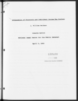 Integration of Corporate and Individual Income Tax Systems