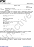 Special Alert Entities That May Be Conducting Banking Operations in the United States Without Authorization